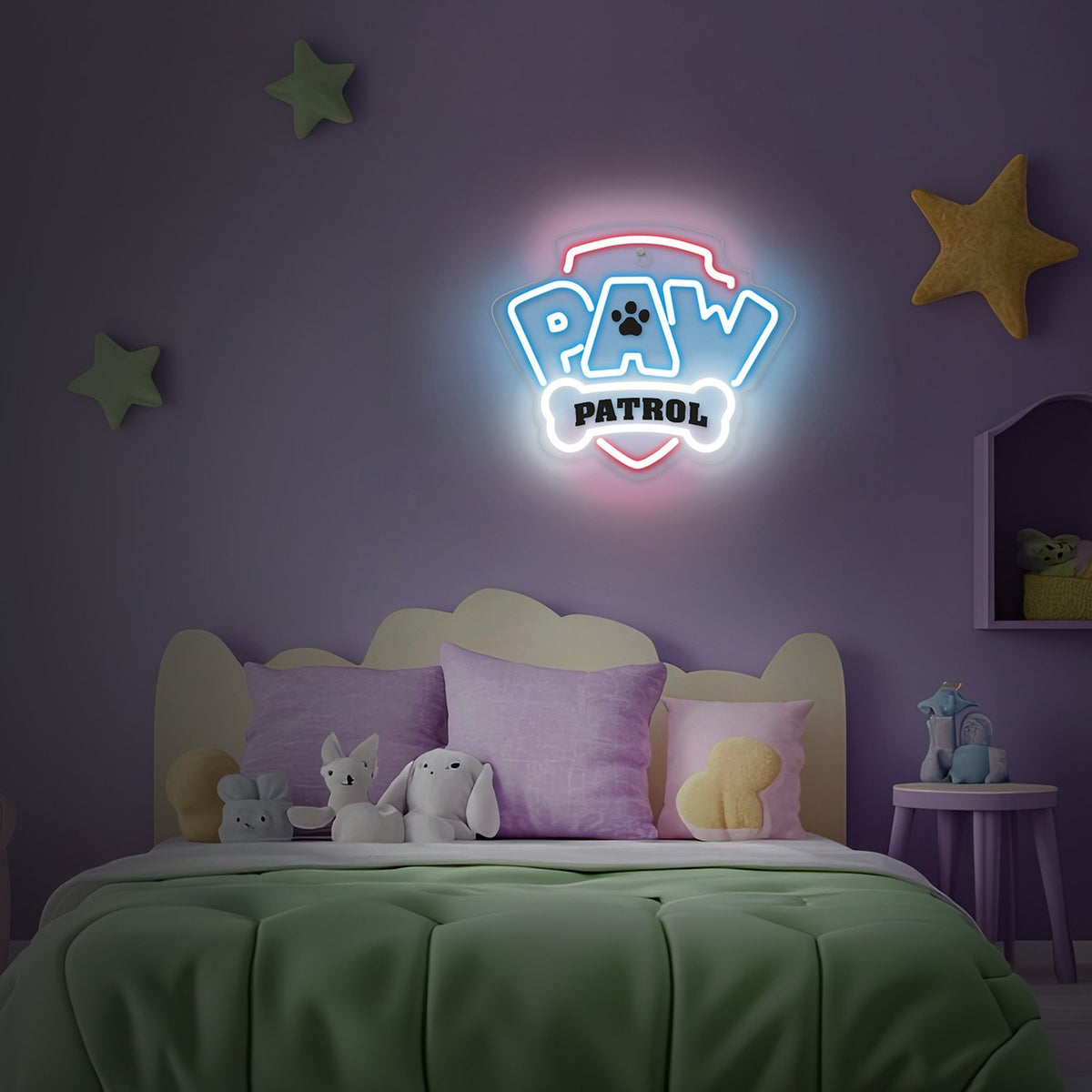 Hanging neona LED Paw Patrol on plexiglass - Logo OW-130146