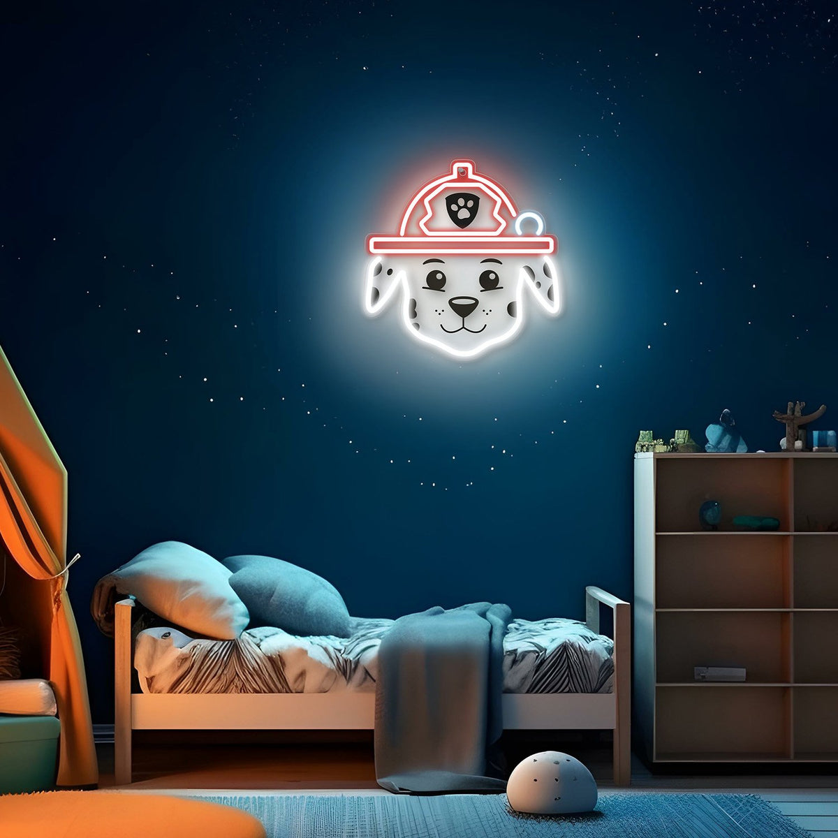 Hanging neona LED Paw Patrol on plexiglass - Marshall OW-130646
