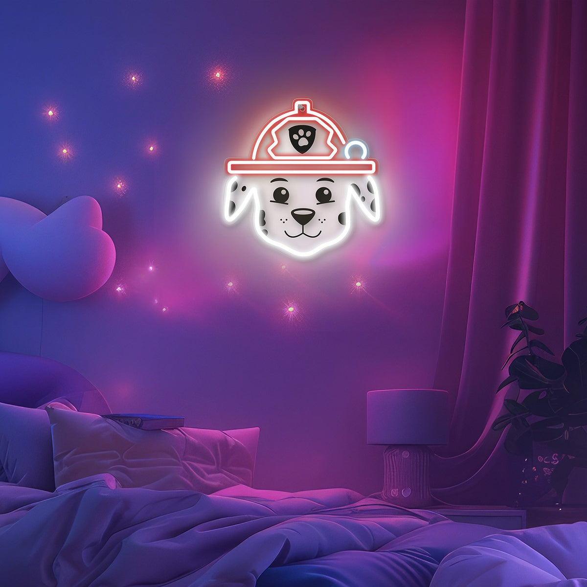 Hanging neona LED Paw Patrol on plexiglass - Marshall OW-130646