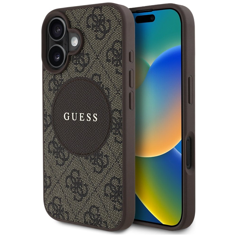 Guess MagSafe vāciņš iPhone 16 brūns