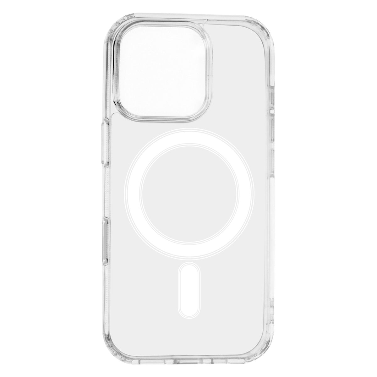 Triecienizturīgs 1,5 mm MagSafe vāciņš iPhone 16 Pro 6,3" caurspīdīgs ar lielu caurumu + pogu