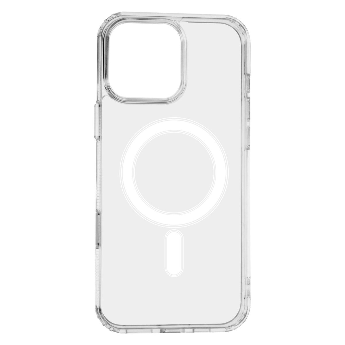 Triecienizturīgs 1,5 mm MagSafe vāciņš iPhone 16 Pro Max 6,9" caurspīdīgs ar lielu caurumu un pogu.