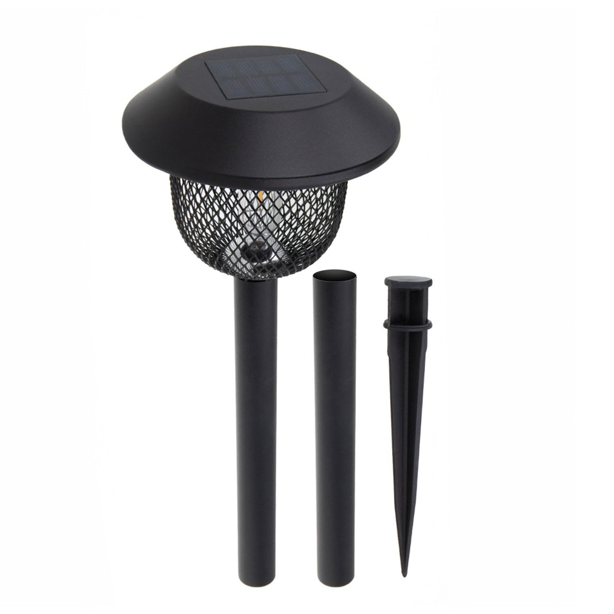 Forever Light LED lampa ar saules uzlādi Steel Post Sunari FLS-30, melna