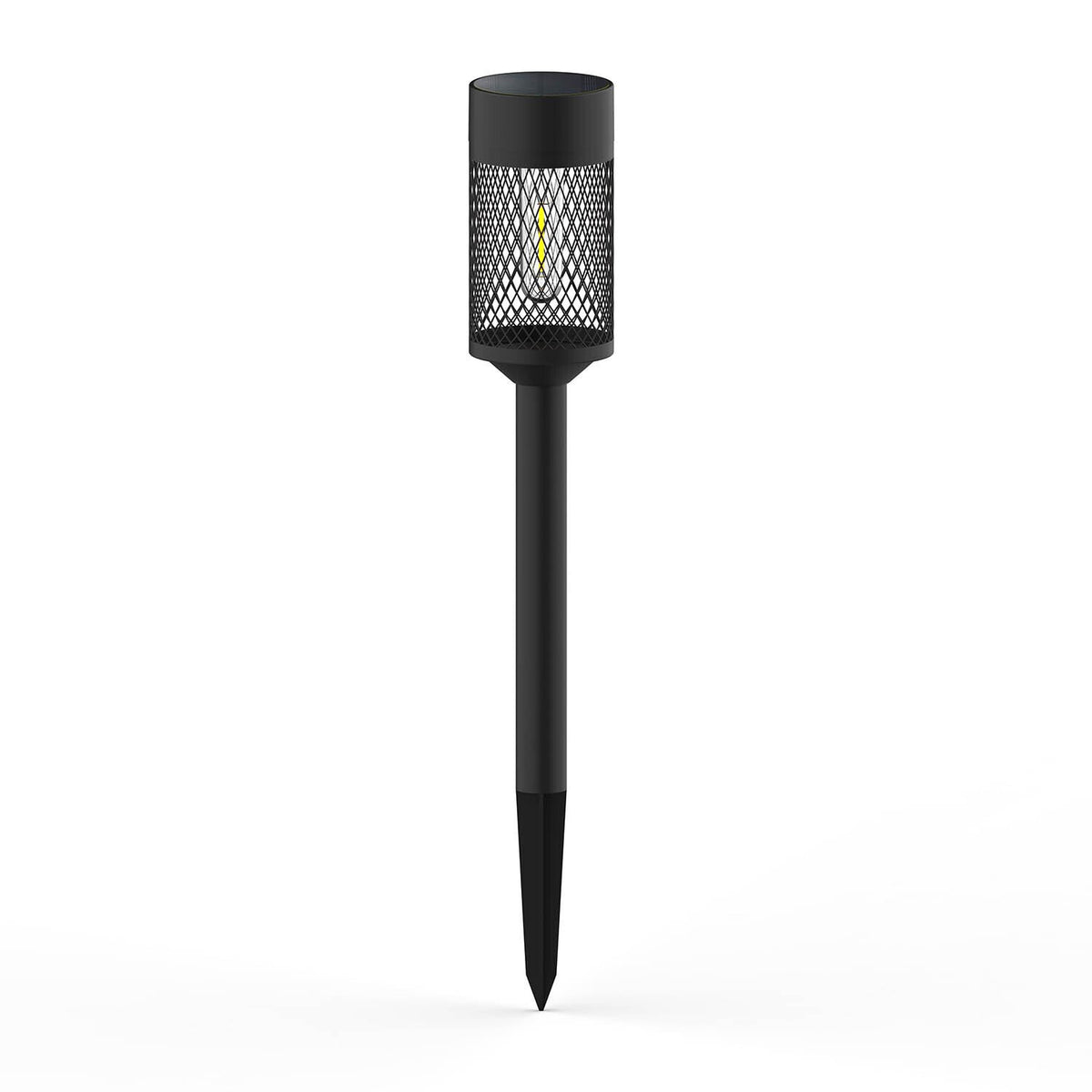 Forever Light LED lampa ar saules uzlādi Steel Post Sunari FLS-15, melna