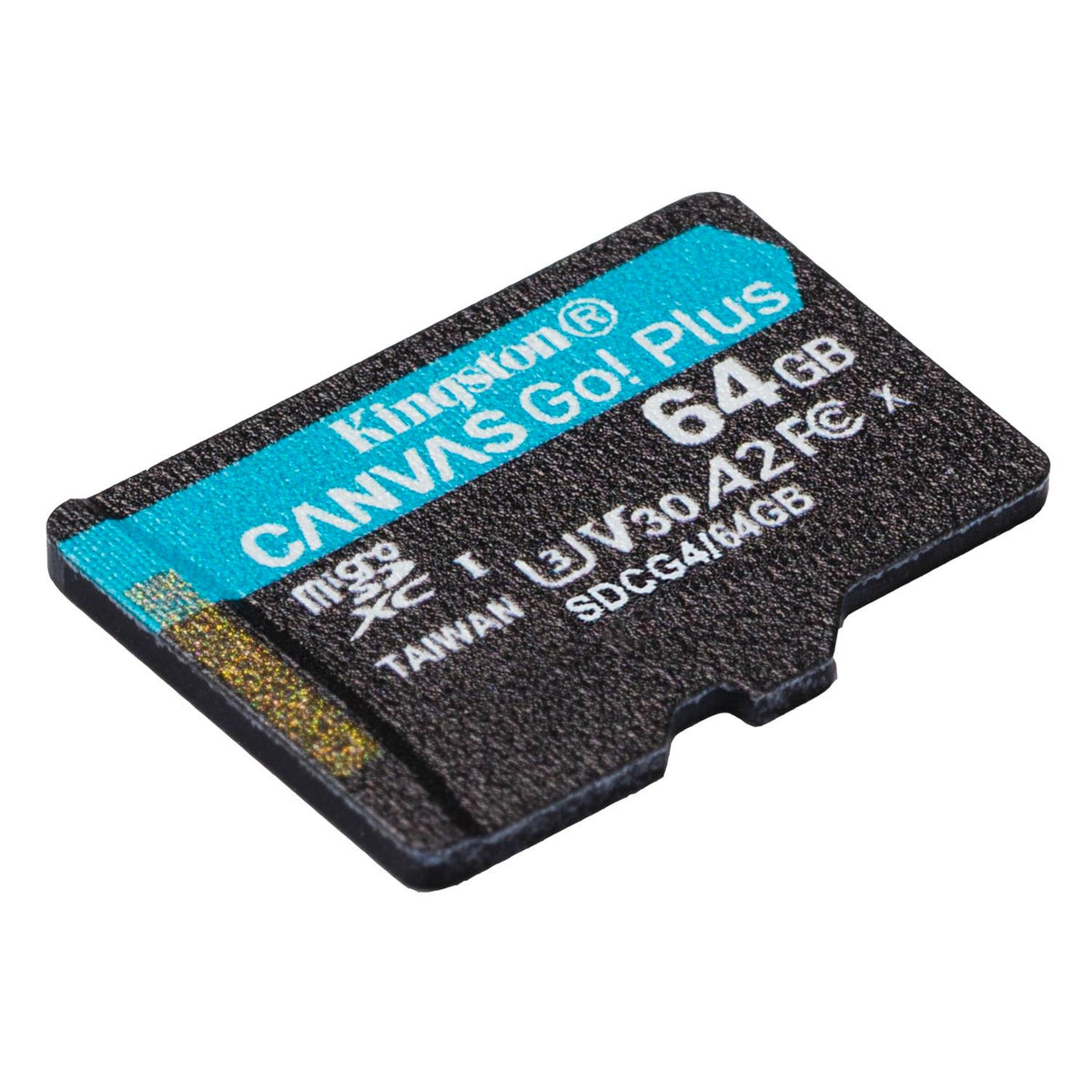 Kingston atmiņas karte 64GB microSDXC Canvas Go Plus Gen4 200MB/s A2 U3 V30 + adapteris