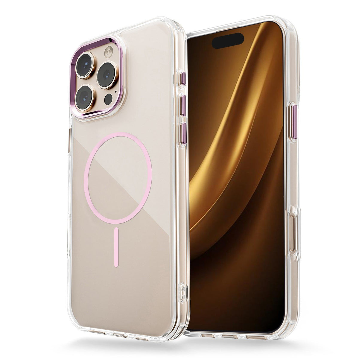 Caurspīdīgs Thin MagSafe vāciņš iPhone 17 Air 6,6", rozā