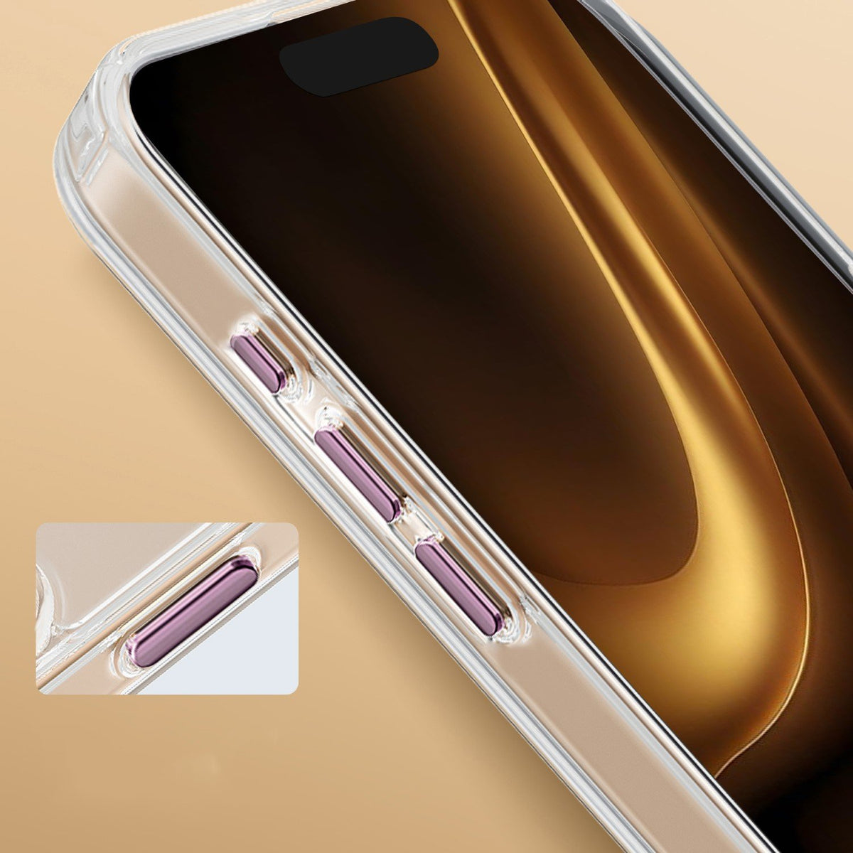 Caurspīdīgs Thin MagSafe vāciņš iPhone 17 Air 6,6", rozā
