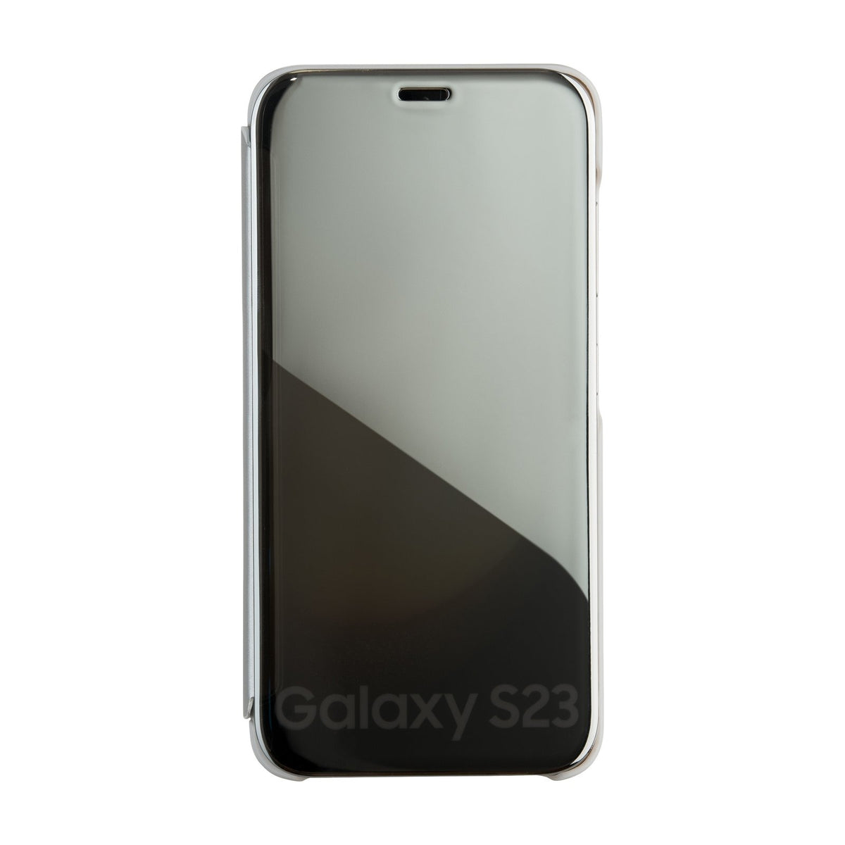 Atverams Mirror View vāciņš Samsung Galaxy A14 4G / A14 5G, sudrabains