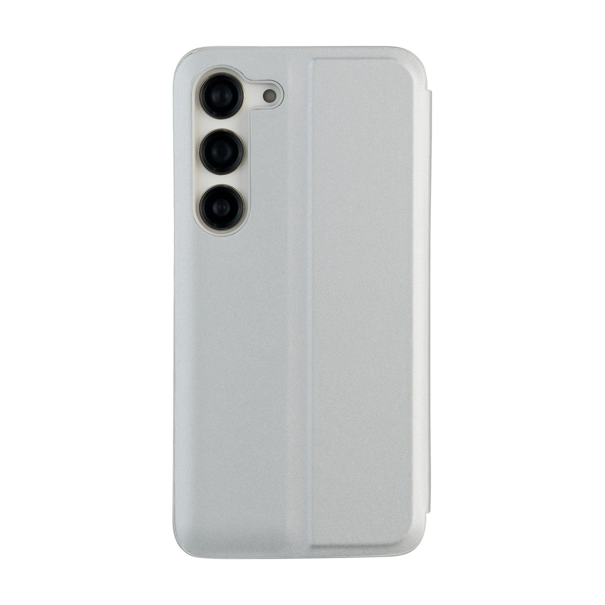 Atverams Mirror View vāciņš Samsung Galaxy A14 4G / A14 5G, sudrabains