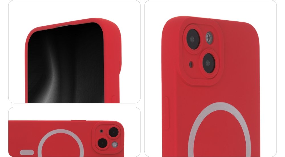 Silikona Soft MagSafe vāciņš iPhone 12 6,1", sarkans