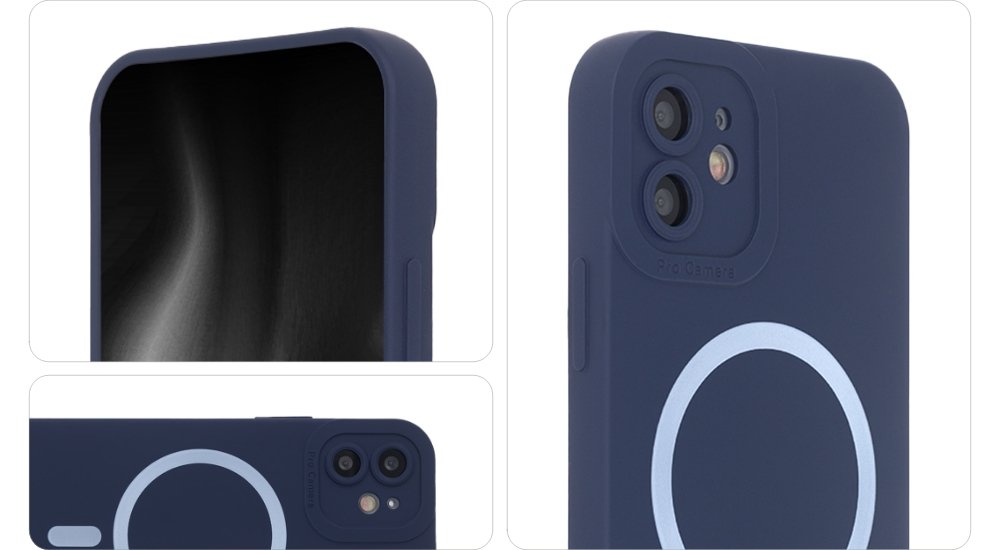 Silikona Soft MagSafe vāciņš iPhone 15 Plus 6,7", tumši zils