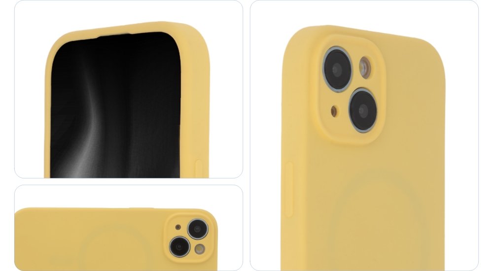 Soft Touch MagSafe vāciņš iPhone 15 Pro Max 6,7" dzeltens