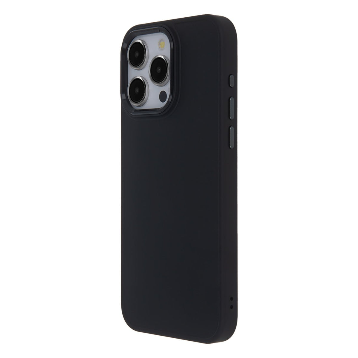 Satīna elegantais matētais iPhone 16 vāciņš melns