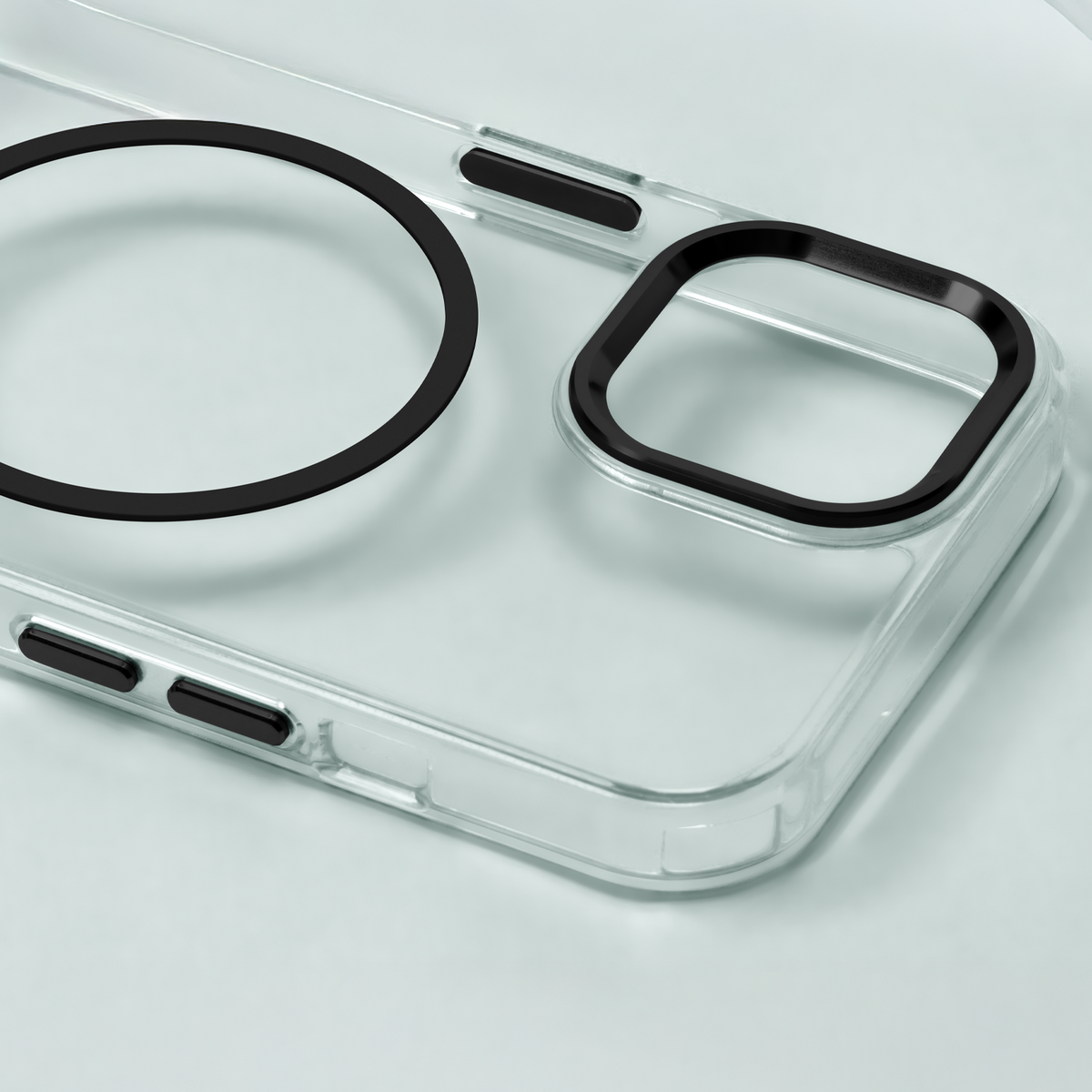 Caurspīdīgs Thin MagSafe vāciņš iPhone 17 Air 6,6", melns