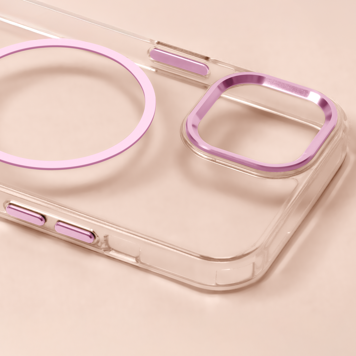 Caurspīdīgs Thin MagSafe vāciņš iPhone 17 Air 6,6", rozā