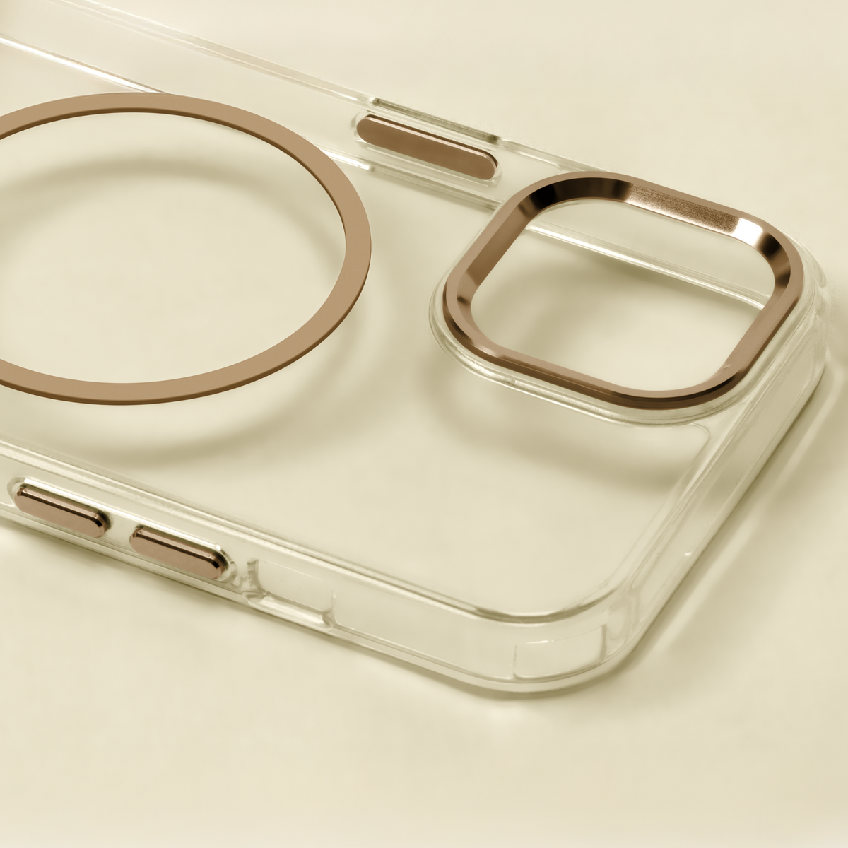 Caurspīdīgs Thin MagSafe vāciņš iPhone 17 Air 6,6", zeltains