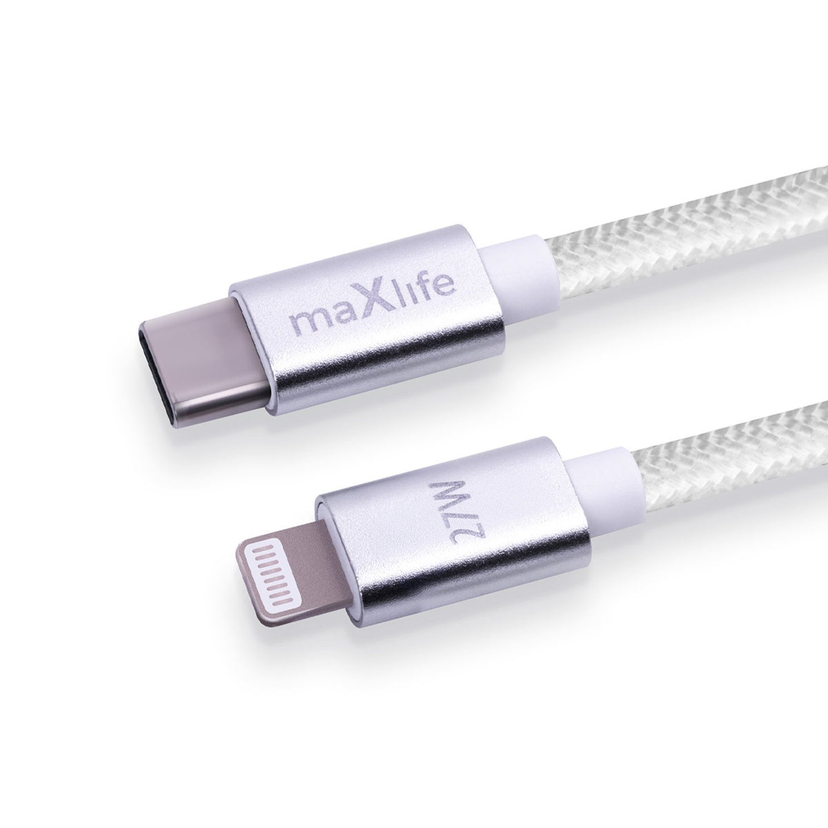 Maxlife kabelis MXUC-12 USB-C - Lightning 2,0 m 27W, balts