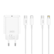 XO tīkla lādētājs CE32 PD 20W 1x USB-C balts + USB-C - USB-C kabelis