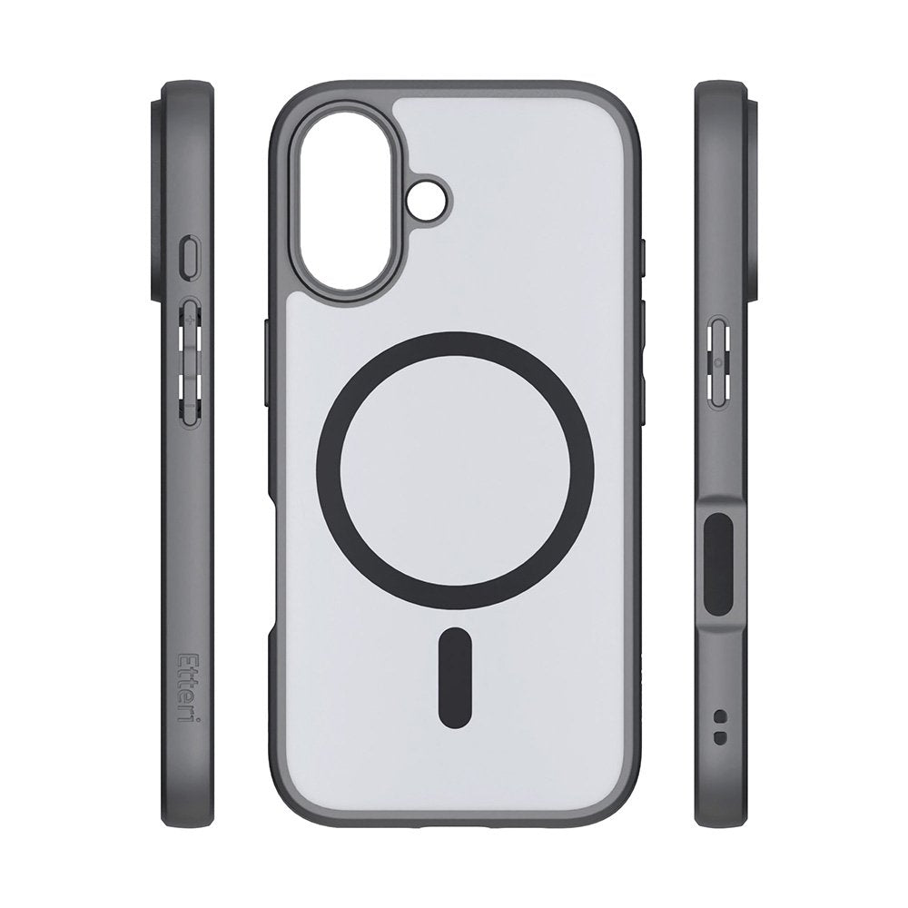 Etteri Matt MagSafe vāciņš iPhone 16 6,1", melns