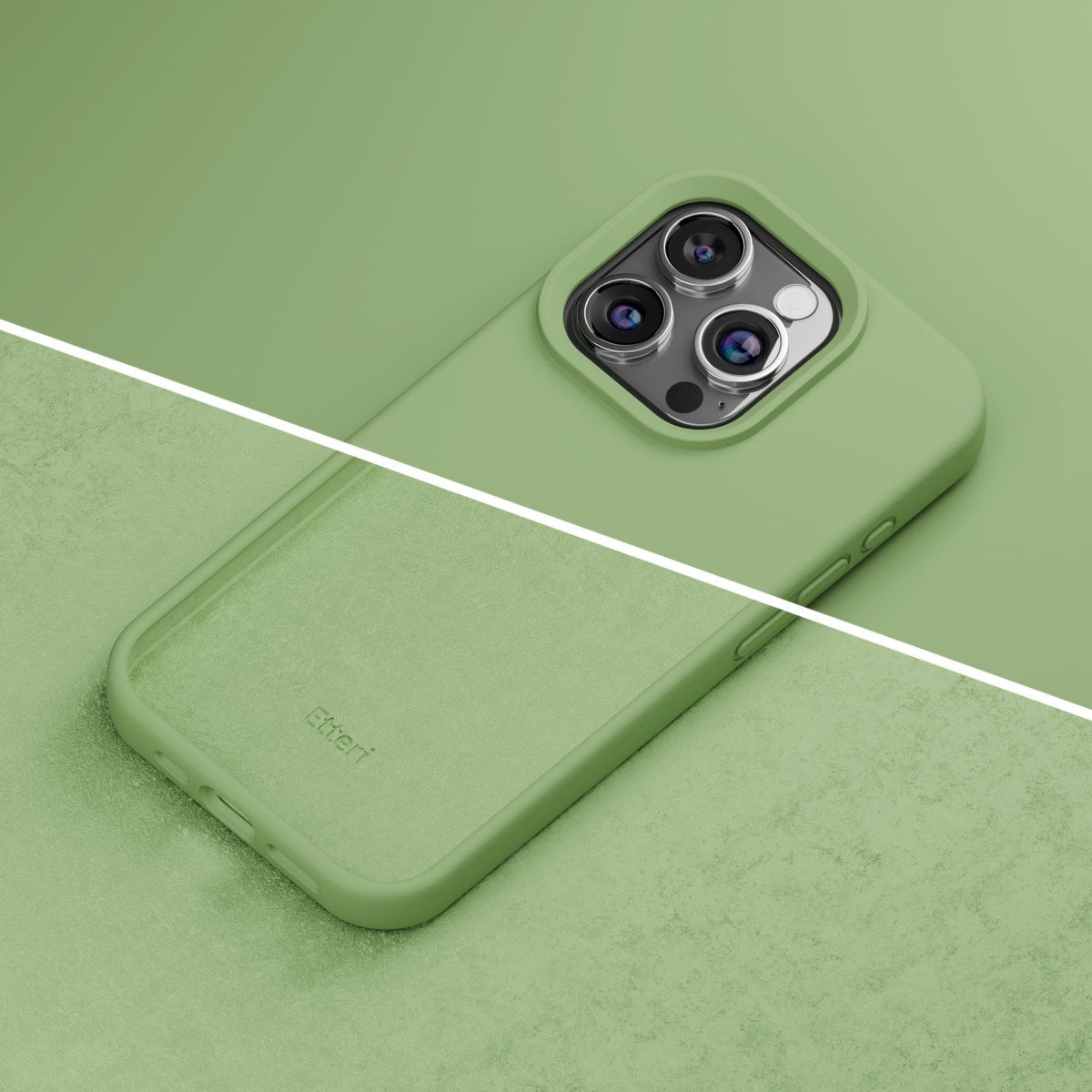 Etteri silikona vāciņš iPhone 12 / 12 Pro 6,1", gaiši zaļš