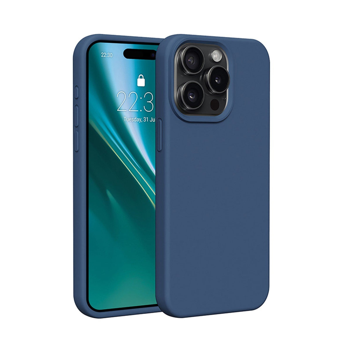 Etteri silikona vāciņš iPhone 15 Pro 6,1", tumši zils