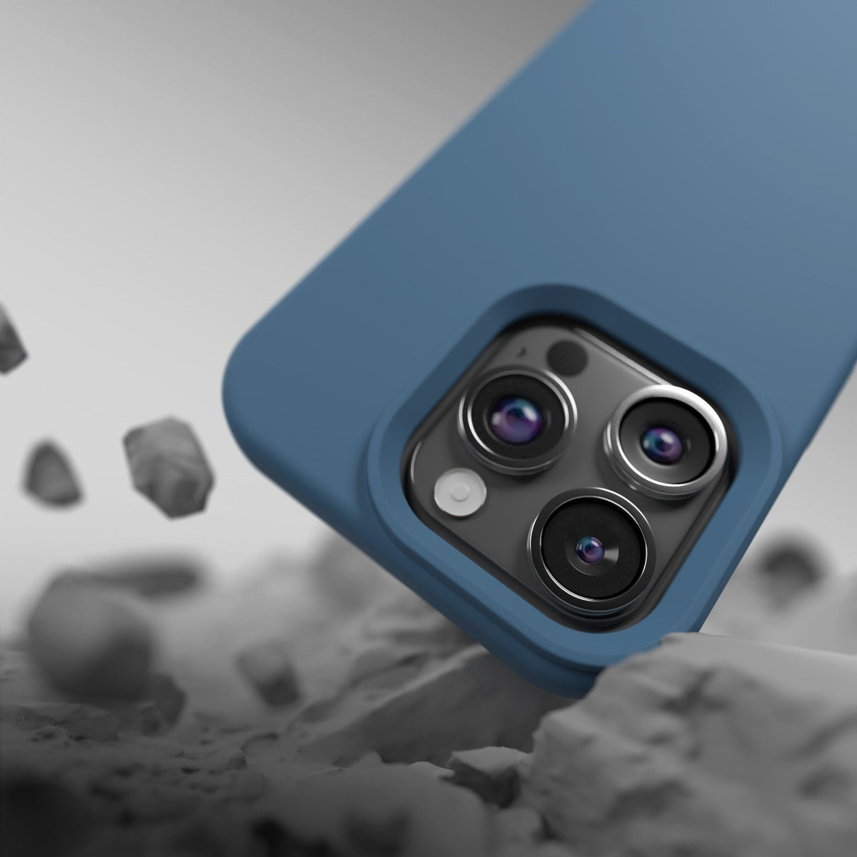Etteri silikona vāciņš iPhone 15 Pro 6,1", tumši zils