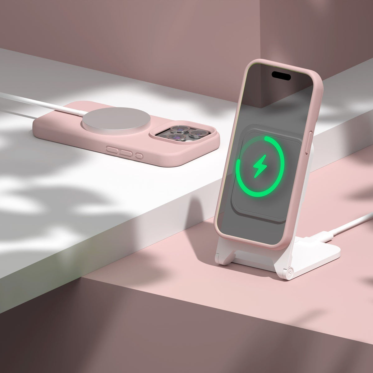 Etteri silikona vāciņš iPhone 15 Pro 6,1", gaiši rozā