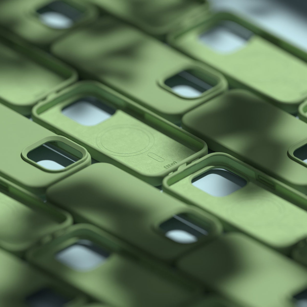Etteri Silicone Mag case for iPhone 12 / 12 Pro 6,1" light green