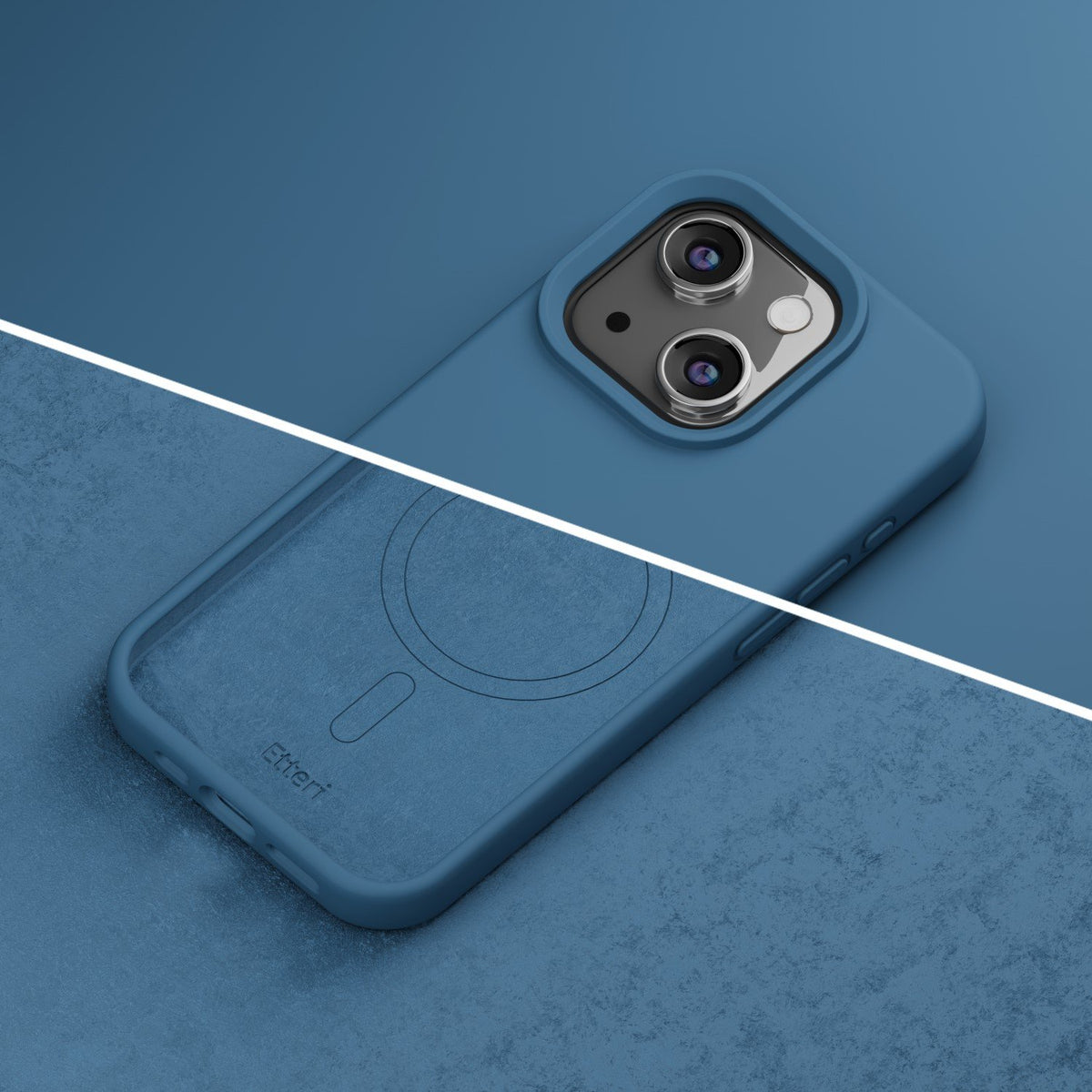 Etteri Silicone Mag case for iPhone 15 6,1" dark blue