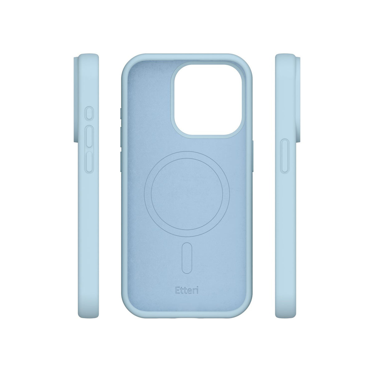 Etteri Silicone Mag case for iPhone 15 Pro 6,1" light blue