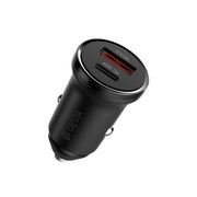 Devia automašīnas lādētājs Smart Mini PD QC 3.0 30W 1x USB 1x USB-C balts