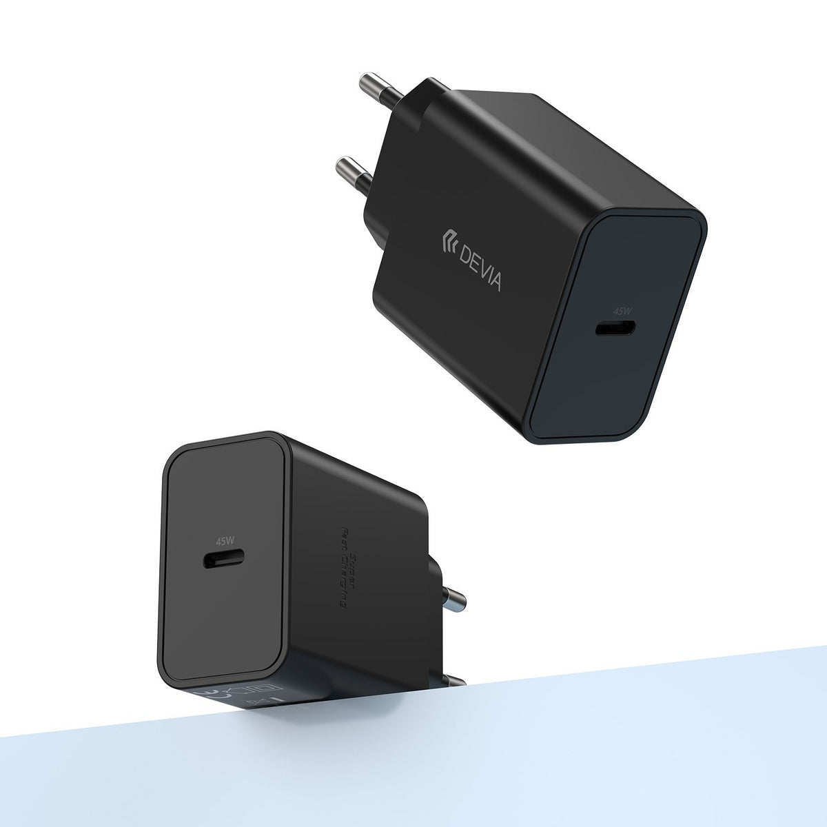 Devia tīkla lādētājs Rocket PD 45W 1x USB-C, melns