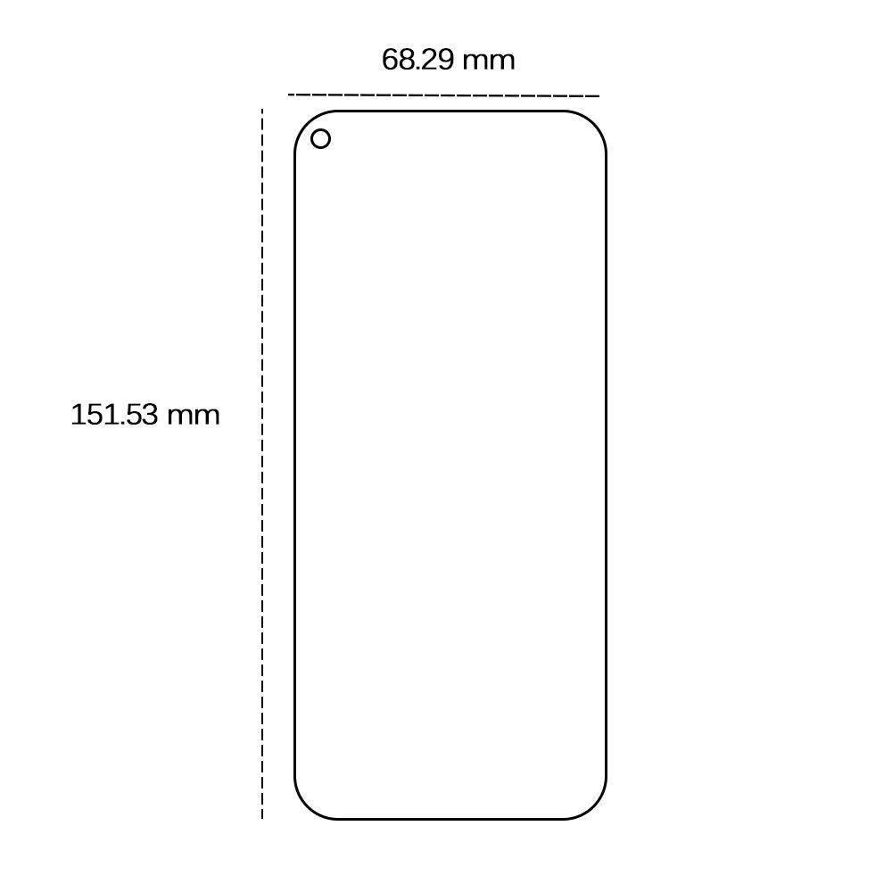 Rūdīts stikls 2,5D priekš Huawei P40 Lite / P40 Lite E / Y7P / Honor 9C / Realme 8 4G / 8 Pro