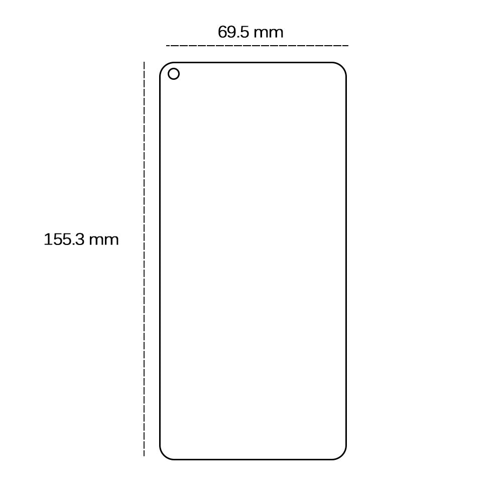 Rūdīts 2,5D stikls Oppo A54 5G / A74 5G / A93 5G telefoniem