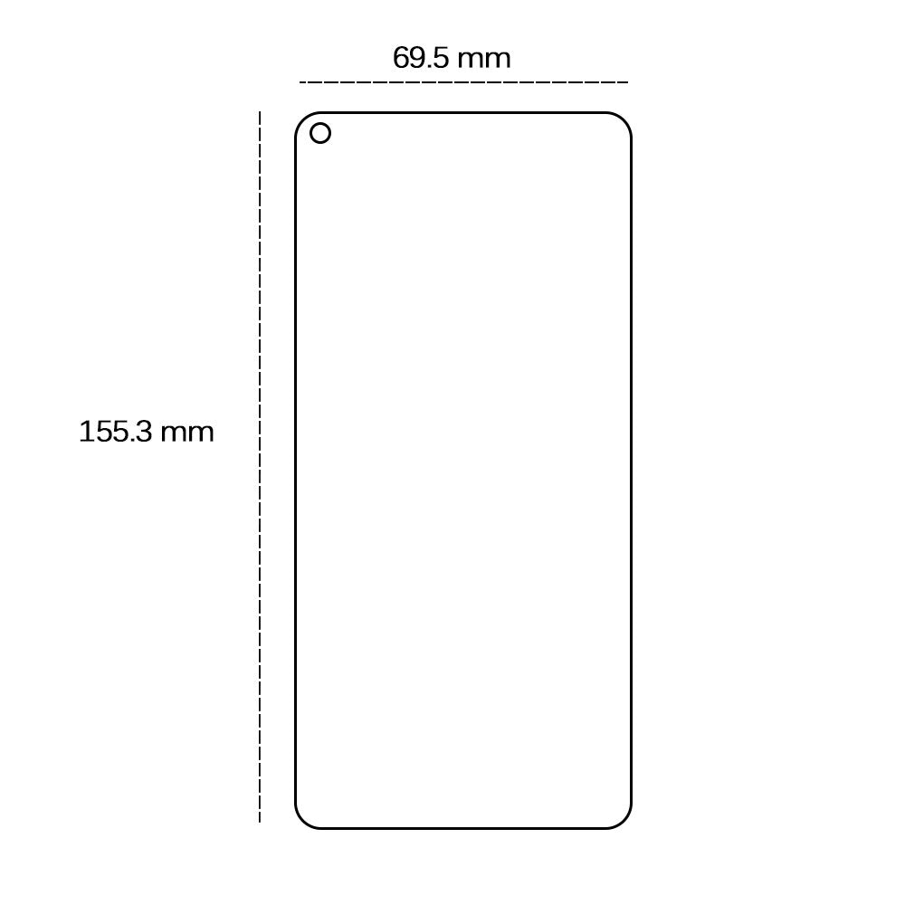 Rūdīts 2,5D stikls Oppo A94 5G / A95 5G / F19 Pro Plus 5G / Reno 5Z / Reno 5Z 5G telefoniem