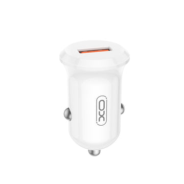 XO auto lādētājs CC68 18W QC 1x USB, balts