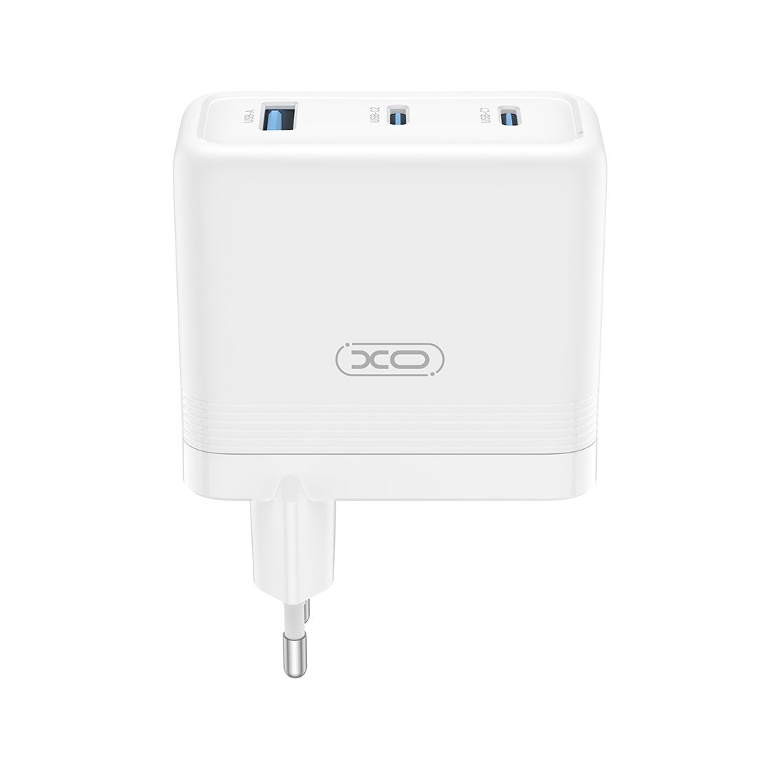 XO tīkla lādētājs CE35 PD 100W 2x USB-C 1x USB, balts