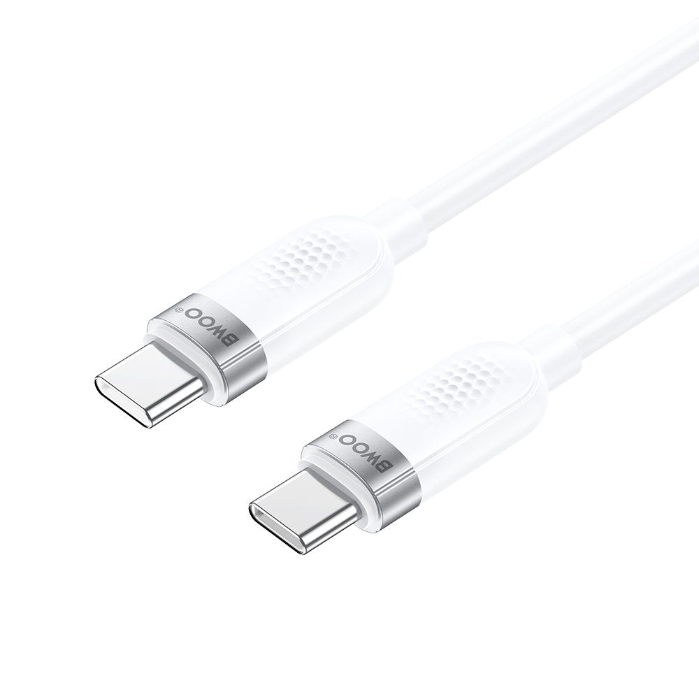 BWOO kabelis 65W USB-C - USB-C 1m, balts