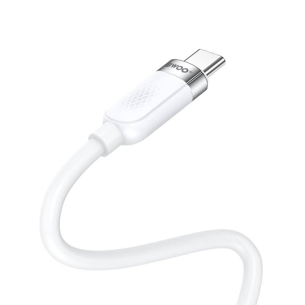 BWOO kabelis 65W USB-C - USB-C 1m, balts