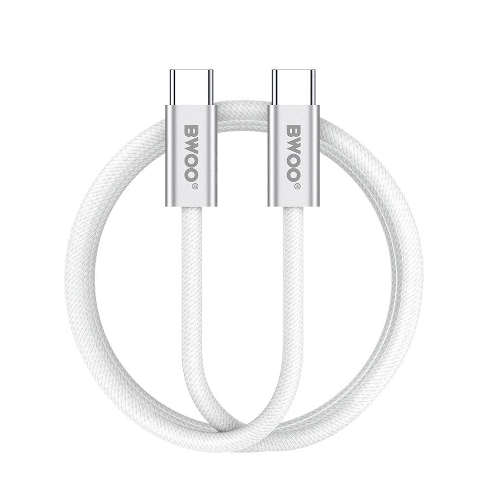 BWOO 240W pīts kabelis USB-C - USB-C BO-X317C-C 1m balts