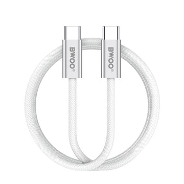 BWOO 240W pīts kabelis USB-C - USB-C BO-X317C-C 1m balts