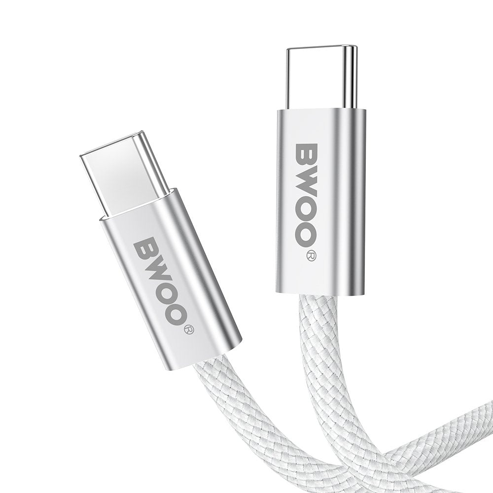 BWOO 240W pīts kabelis USB-C - USB-C BO-X317C-C 1m balts