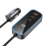 BWOO auto lādētājs CC107 PD 1x USB-C - USB-A port 30W, melns