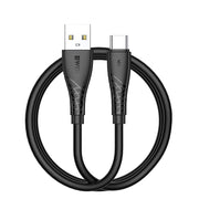 BWOO kabelis USB - USB-C 1m 27W 3A melns BO-X318C