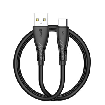 BWOO kabelis USB - USB-C 1m 27W 3A melns BO-X318C