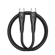 BWOO kabelis 60W USB-C - USB-C BO-X318 1m, melns