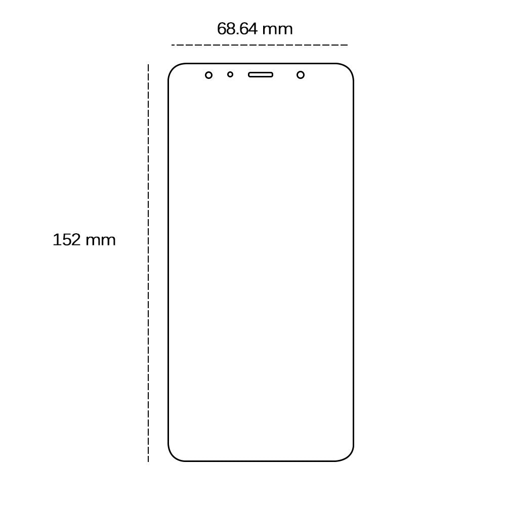 Aizsargstikls 2,5D Samsung Galaxy A7 2018