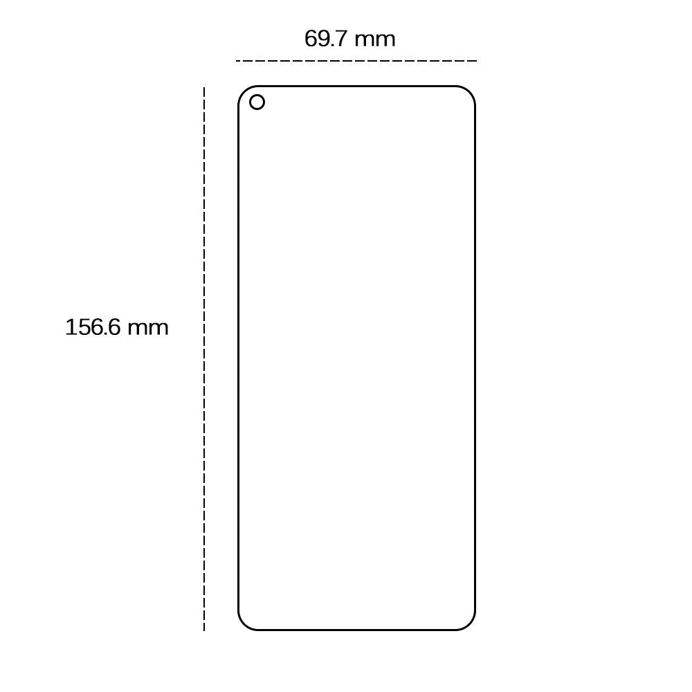 Rūdīts 2,5D stikls priekš Samsung Galaxy A21 / A21s / A80 / Realme GT Neo 3T