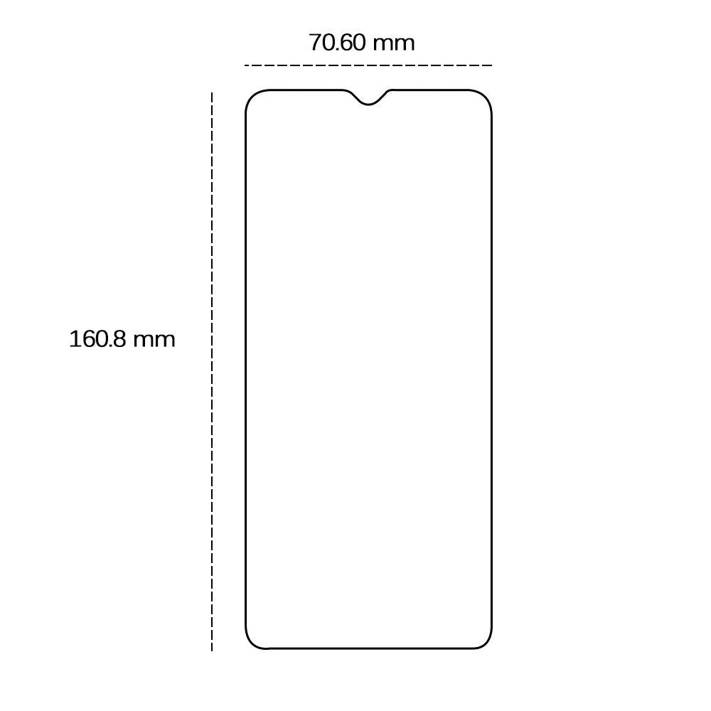 Rūdīts 2,5D stikls priekš Samsung Galaxy M02 / M02S / A20S / A03 / A03s / A02 / A02S / A70 / A70S / Realme C35