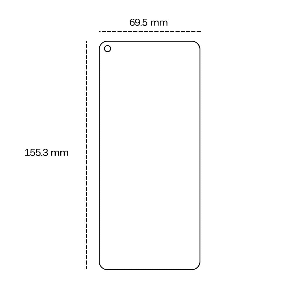 Rūdīts stikls 2,5D priekš Xiaomi Mi 11 Lite 4G / Mi 11 Lite 5G / 11 Lite 5G NE